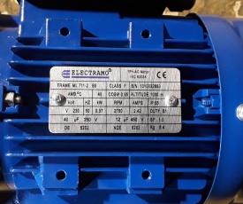 Elektromotor Electramo 0.37 kw, 2.780 rpm 230 volt