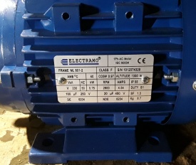 Elektromotor Electramo 0.75 kw, 2800 rpm 230 volt