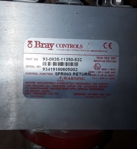 Vlinderklep Bray met actuator A395 