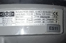 Afsluiter met actuator ARI CS25 12 kN