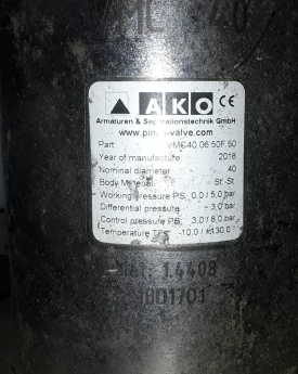 3 x Manchet afsluiter AKO DN40 PN10