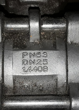 2-weg Kogelkraan PN63 DN25 BI-BI 