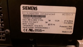 3 x Electromotor Siemens met frequentieregelaar 