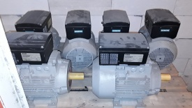 3 x Electromotor Siemens met frequentieregelaar 