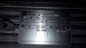 7 x Electromotor Leroy Somer 2.4 kw, 1.400 rpm