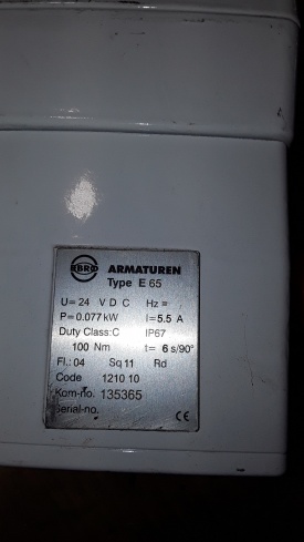 7 x Actuator E 65 0.077 kw, 5.5 A