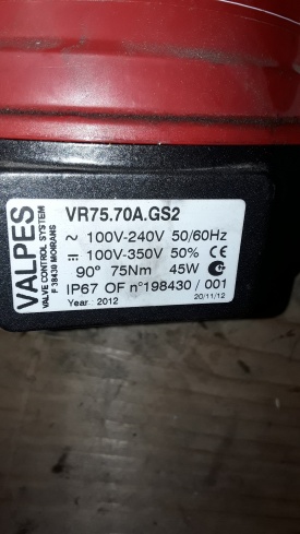 2 x Valpes elektrische actuator VR75.70A.GS2 