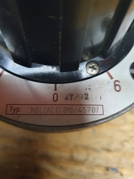 Flutec Hydrauliek meter MSL 2A2.0/315/4570 