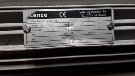 2 x Elektromotor Lenze 1.1 kw, 1.500 rpm 