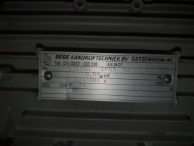 2 x Elektromotor Bege 0.55 kw, 910 rpm 