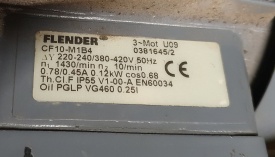 Reductor Flender 0.12 kw, 10 rpm 