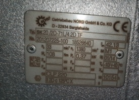 Reductor Nord 0.37 kw, 33 rpm