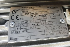 Reductor Nord 0.37 kw, 33 rpm