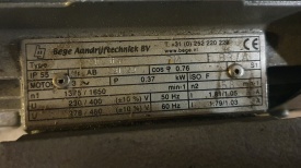 Reductor Bege 0.37 kw, 58 rpm 