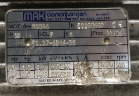 Reductor MAK 0.37 kw, 11 rpm 