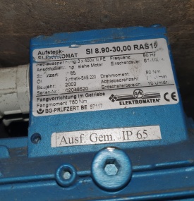 Reductor Siemens 0.75 kw, 1.360 rpm