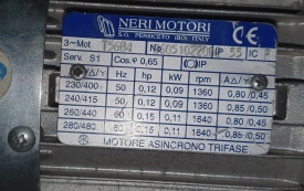 Reductor Spaggiari 0.09 kw, 68 rpm 