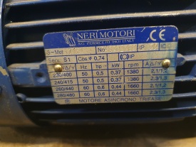 Reductor Nerimotori 0.37 kw, 69 rpm