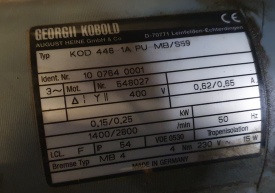 Reductor Georgii 0.15/0.25 kw, 60/121 rpm 