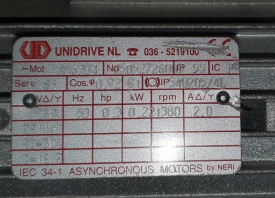 13 x Reductor met rem 0.22 kw, 92 rpm