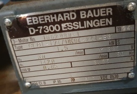 Reductor Bauer 1.5 kw, 30 rpm 