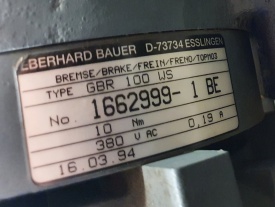 Reductor Bauer 1.5 kw, 30 rpm 