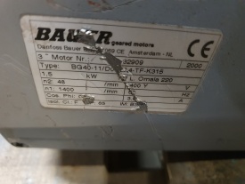 Reductor Bauer 1.5 kw, 48 rpm 
