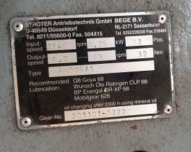 Reductor/variator Siemens 0.25 kw, 63 rpm 