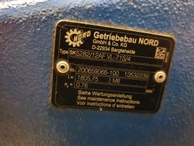 Reductor Nord 0.25 kw, 0.76 rpm 