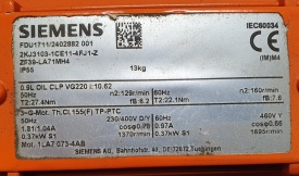 Reductor Siemens 0.37 kw, 129 rpm 