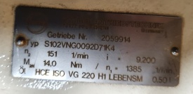 2 x Reductor Stöber 0.25 kw, 151 rpm 