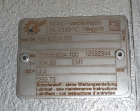 Reductor Nord 0.12 kw, 4.4 rpm 