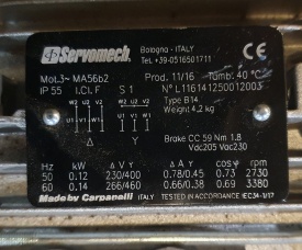 Reductor 0.12 kw, 2.730 rpm 