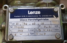 Variator Lenze 0.12 kw, 75-450 rpm 