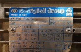 Reductor Bonfiglioli 0.18 kw, 33 rpm  