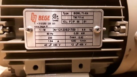 3 x Elektromotor BEGE 0.25 kw, 1.380 rpm 230 volt