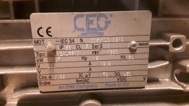 2 x Elektromotor CEG 3.7 kw, 1.690 rpm 230 volt