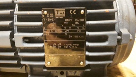 Elektromotor WEG 1.1 kw, 2.850 rpm 230 volt 