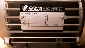 5 x Elektromotor SOGA 0.55 kw, 2.750 rpm 220 volt