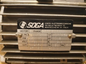 7 x Elektromotor SOGA 0.37 kw, 2.750 rpm 220 volt