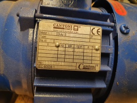 Elektromotor Cantoni 0.06 kw, 900 rpm 230 volt