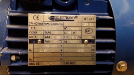 2 x Elektromotor 0.75 kw, 2.830 rpm 