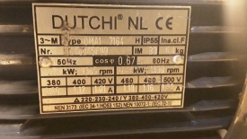 Elektromotor Dutchi 0.37 kw, 1.365 rpm 
