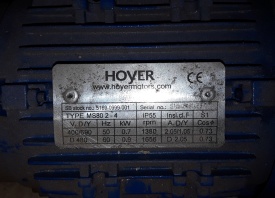 Elektromotor Hoyer 0.7 kw, 1.380 rpm 