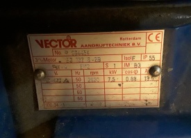 Elektromotor Vector 7.5 kw, 2.920 rpm 