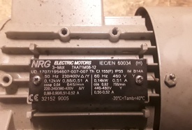 Elektromotor NRG 0.12 kw, 645 rpm 