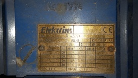 Elektromotor Elektrim 0.55 kw, 675 rpm 