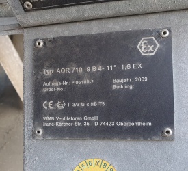 Ventilator WMB AQR 710-9 B4-11°-1,6 EX 
