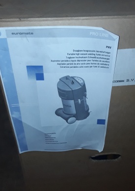 2 x Euromate hoogvacuüm lasrookafzuiger 