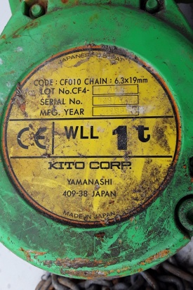 Kito Corp takel 1000 KG 